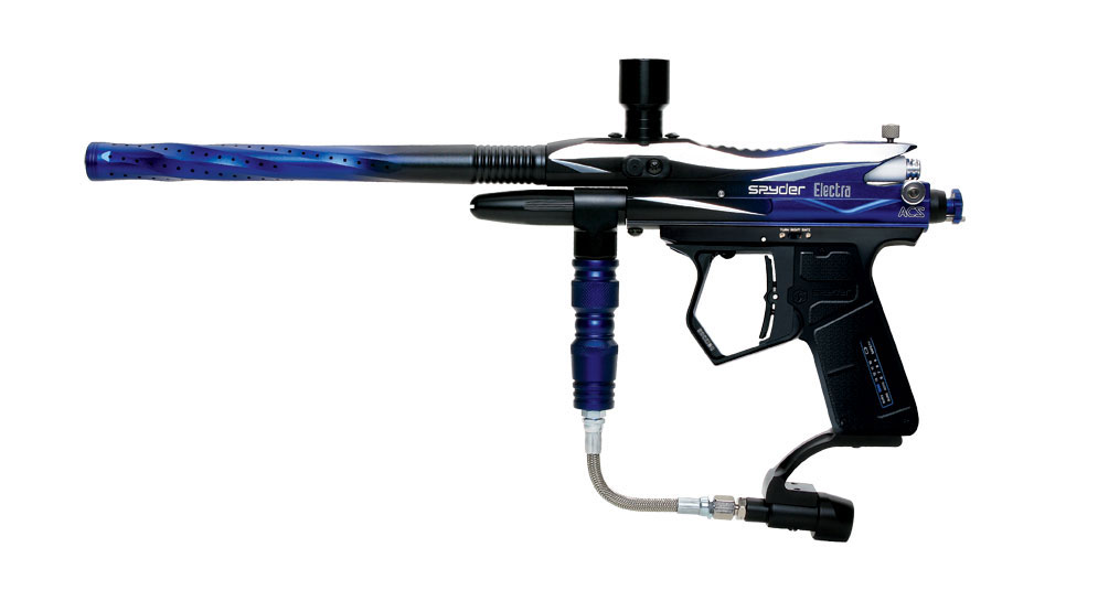 Kingman Spyder Electra Paintball Gun 05 Blue Black Fade - DEMO. google+. tw...