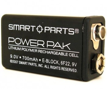 Smart Parts Lithium Ion 9 Volt Rechargeable Battery