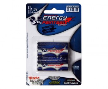 Energy Paintball AAA Alkaline Paintball Battery 4 Pack